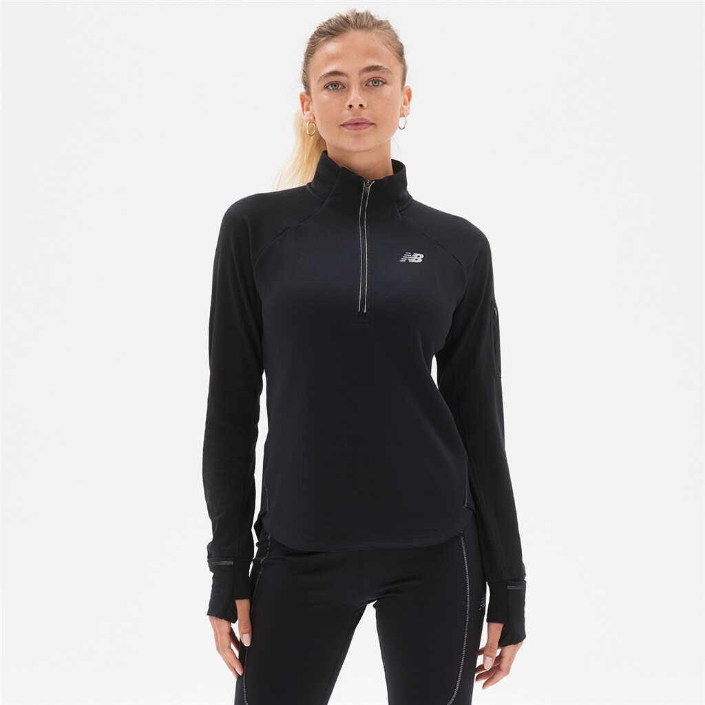 New Balance - W NB Heat Grid Half Zip - black