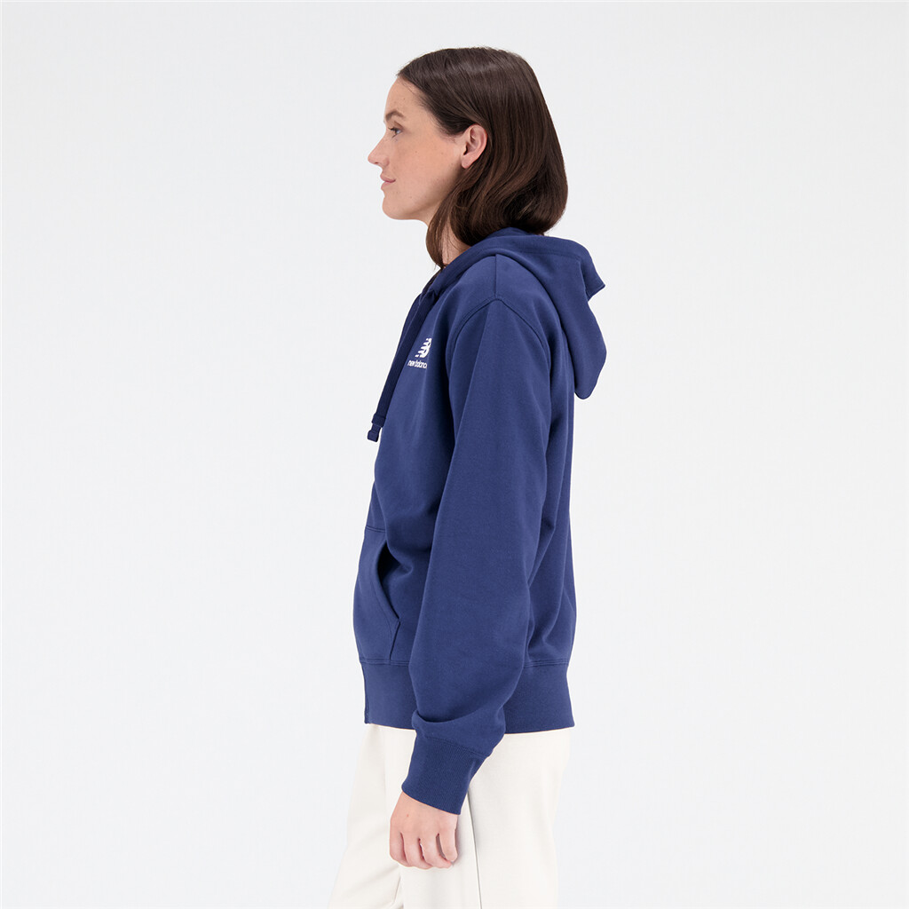 New Balance - W Essentials Stacked Logo Full Zip Hoodie - nb navy