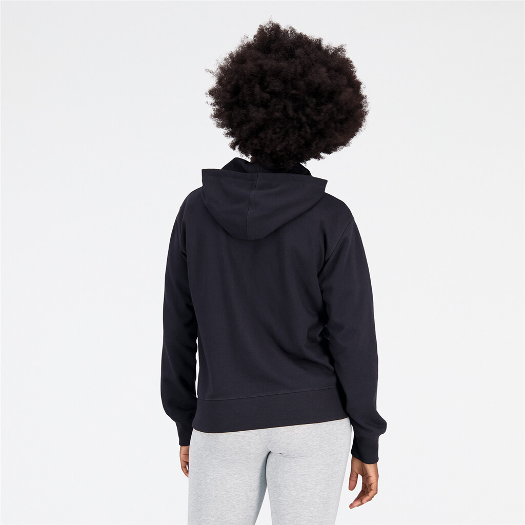 New Balance - W Essentials Stacked Logo Full Zip Hoodie - black