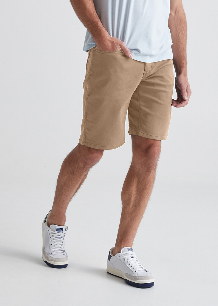 DU/ER - No Sweat Relaxed Short - 10 inch - desert khaki