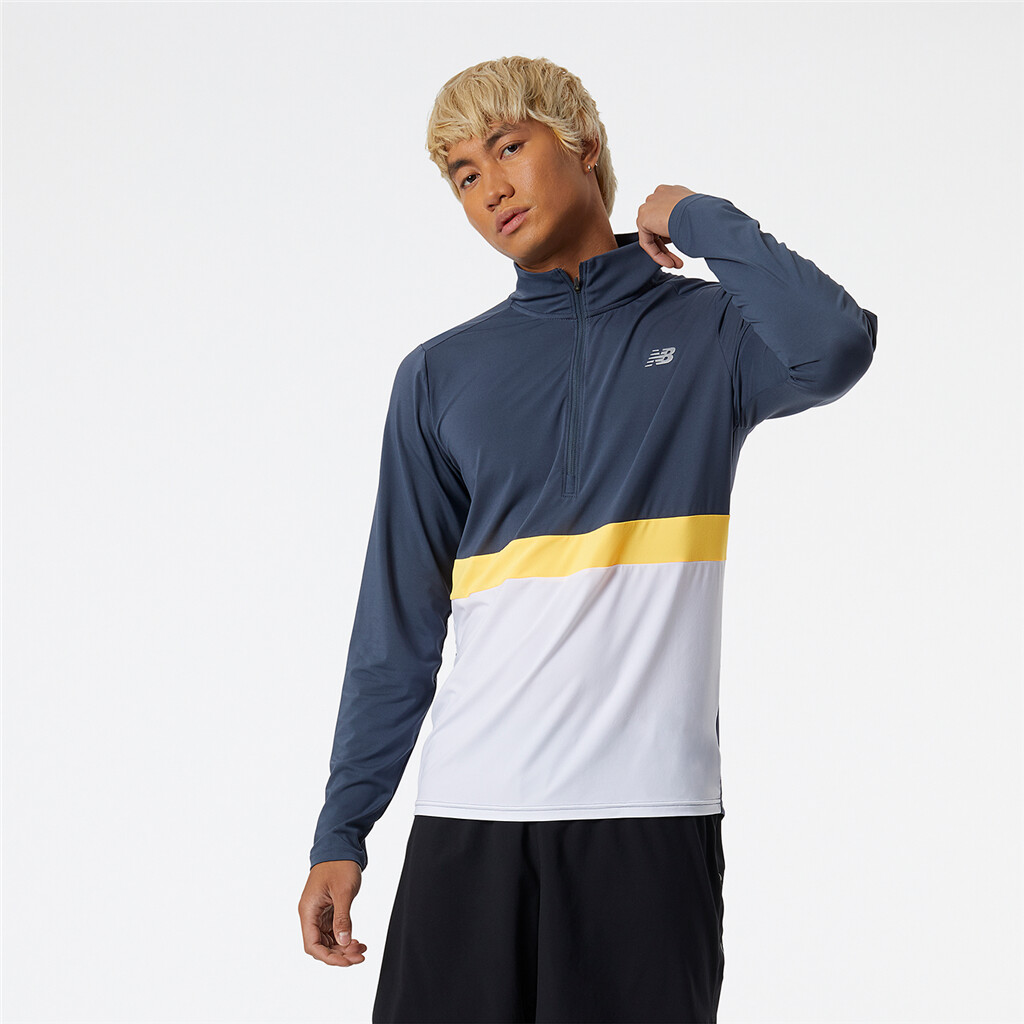 New Balance - Accelerate Half Zip - black/orange
