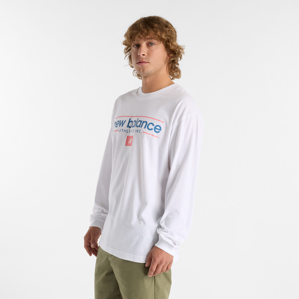 New Balance - Relaxed Linear Athletics Long Sleeve - white