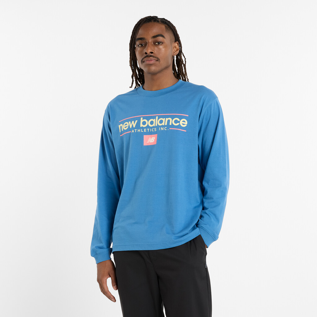 New Balance - Relaxed Linear Athletics Long Sleeve - sea stone
