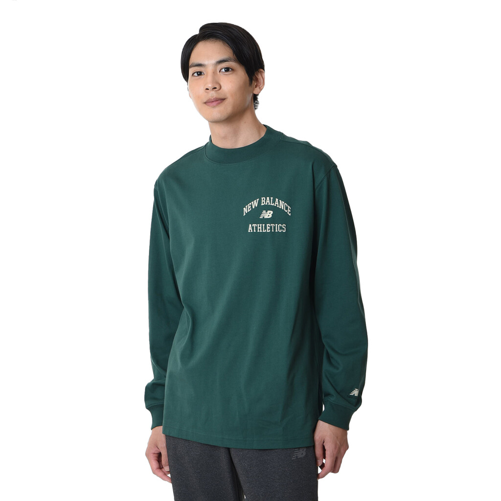 New Balance - Athletics Varsity Graphic Mock Longsleeve - nightwatch green