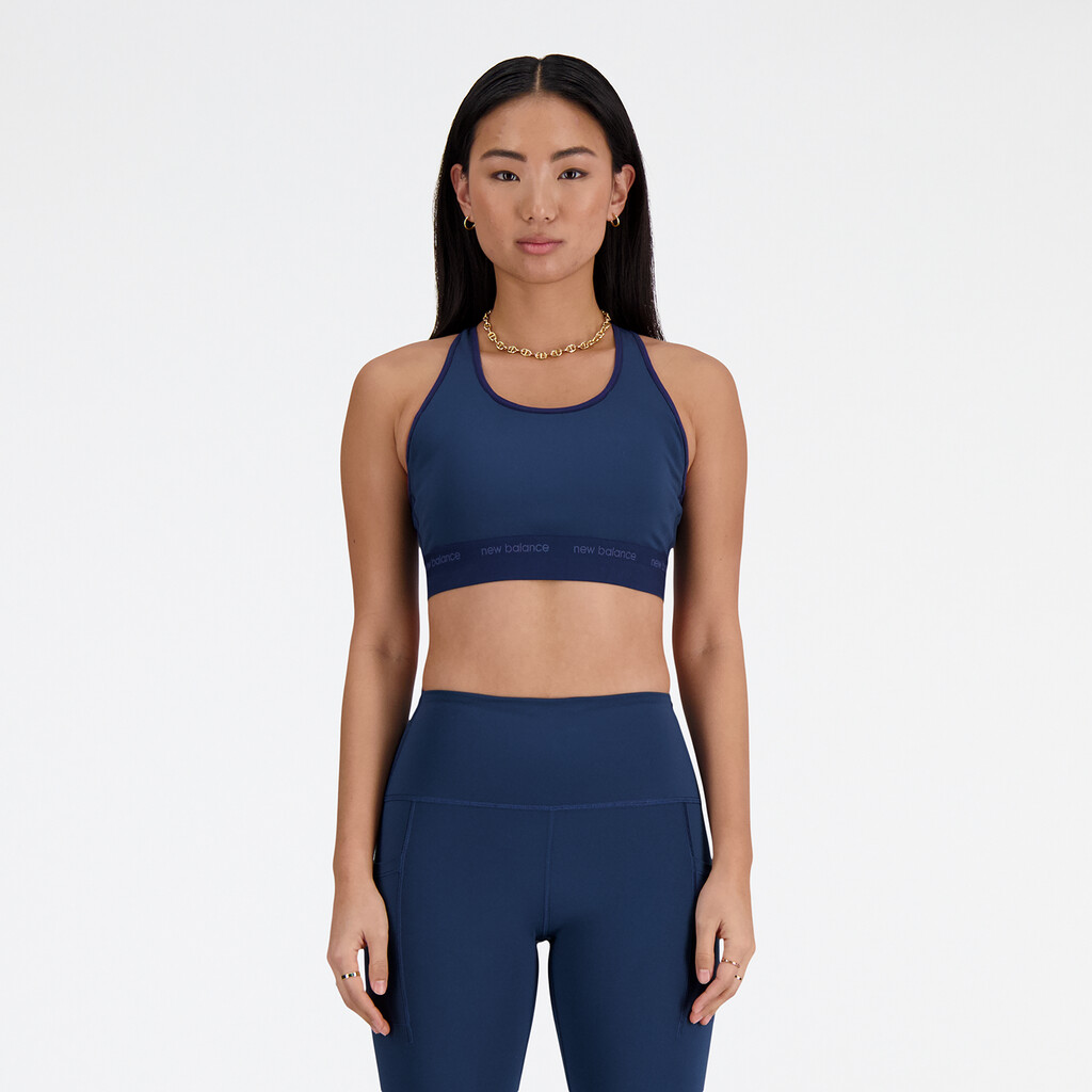 New Balance - W Medium Support Sleek Pace Bra - nb navy