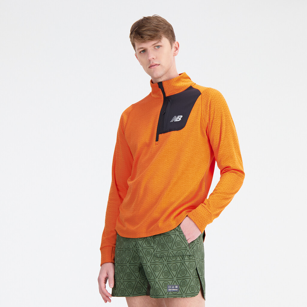 New Balance - NB Heat Grid Half Zip - cayenne