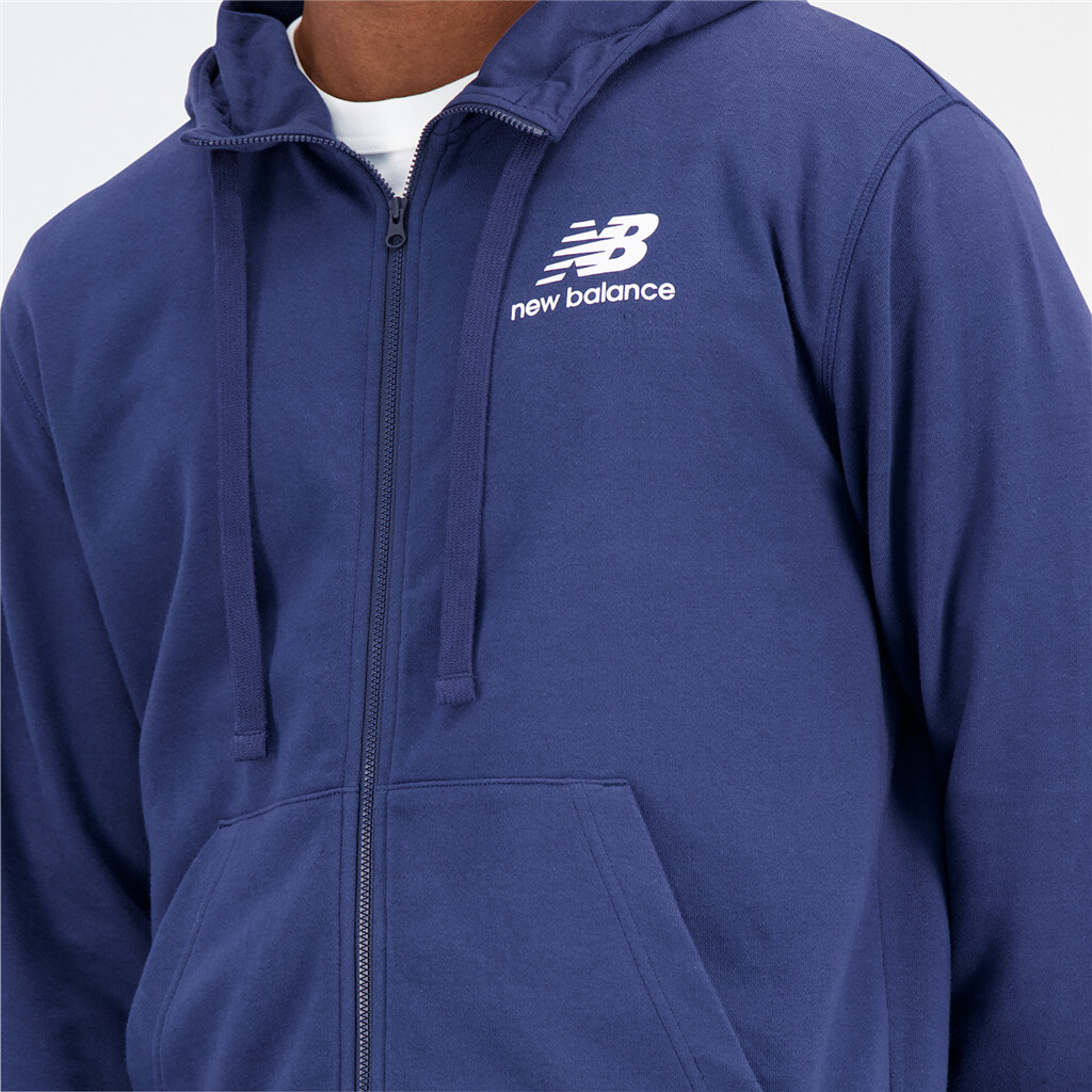 New Balance - Essentials Stacked Logo Jacket - nb navy