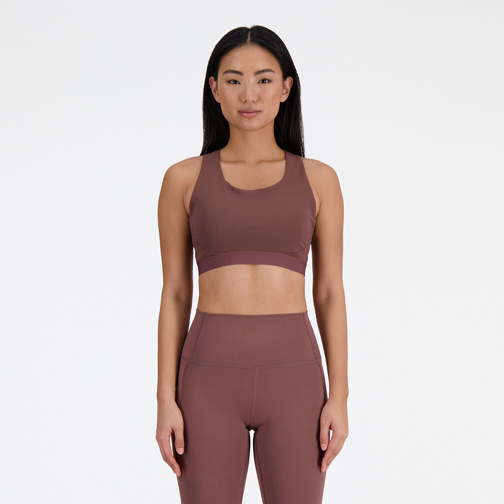 New Balance - W NB Athletics Medium Support Sleek Sports Bra - licorice