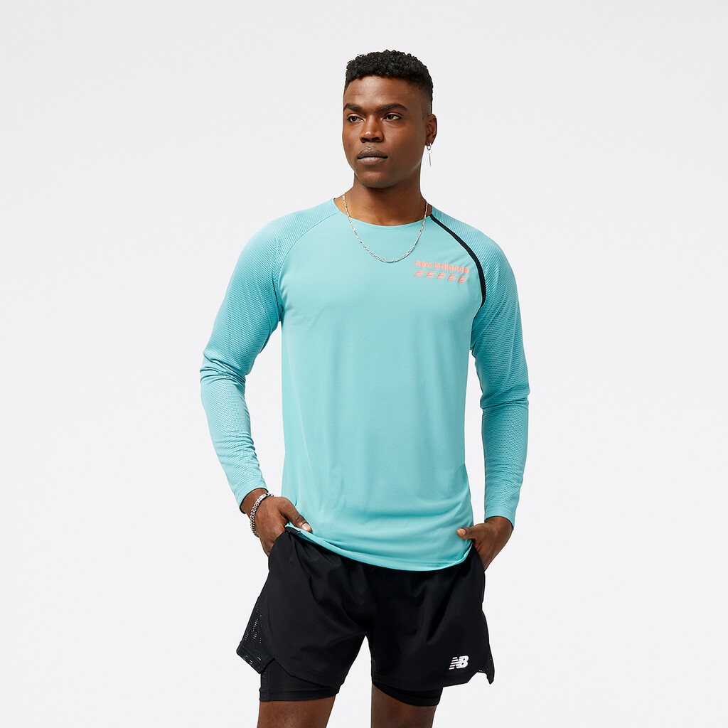 New Balance - Accelerate Pacer Long Sleeve - faded teal