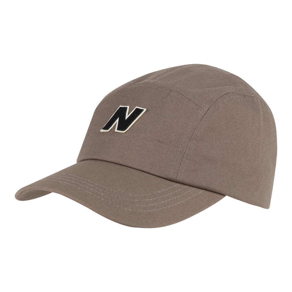 New Balance - 5 Panel Block N Cotton Twill Hat - mushroom