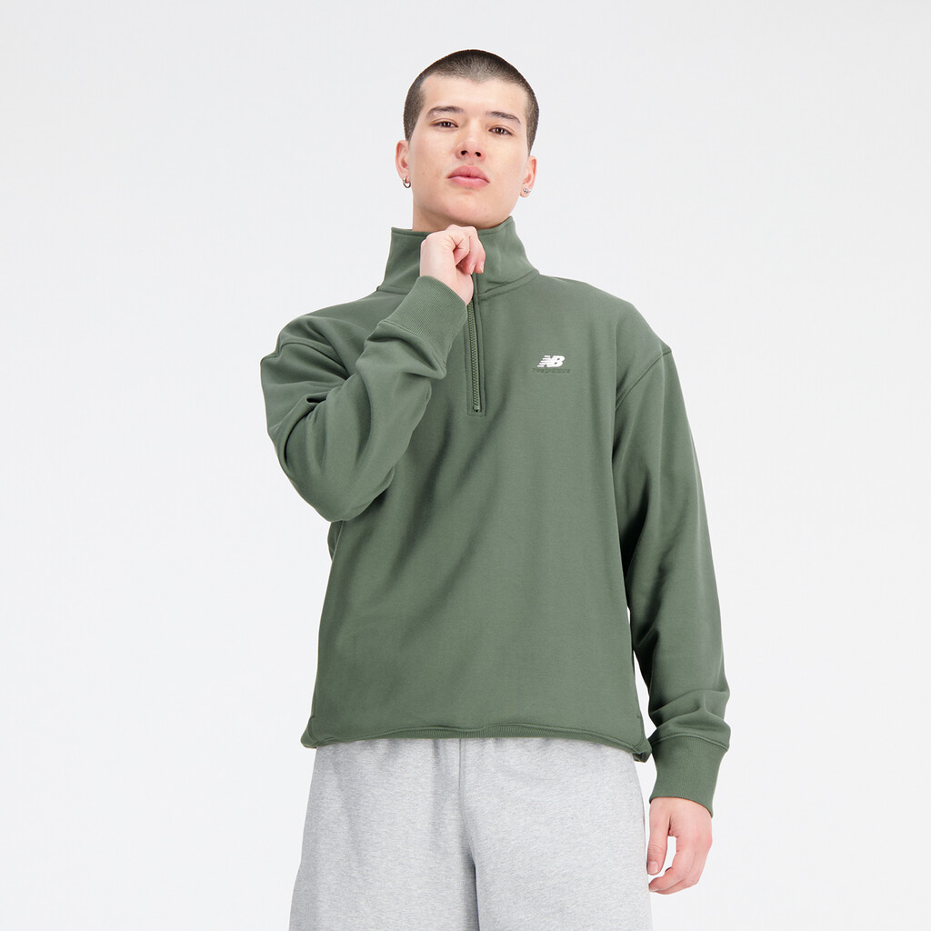 New Balance - Athletics Remastered 1/4 Zip - deep olive green