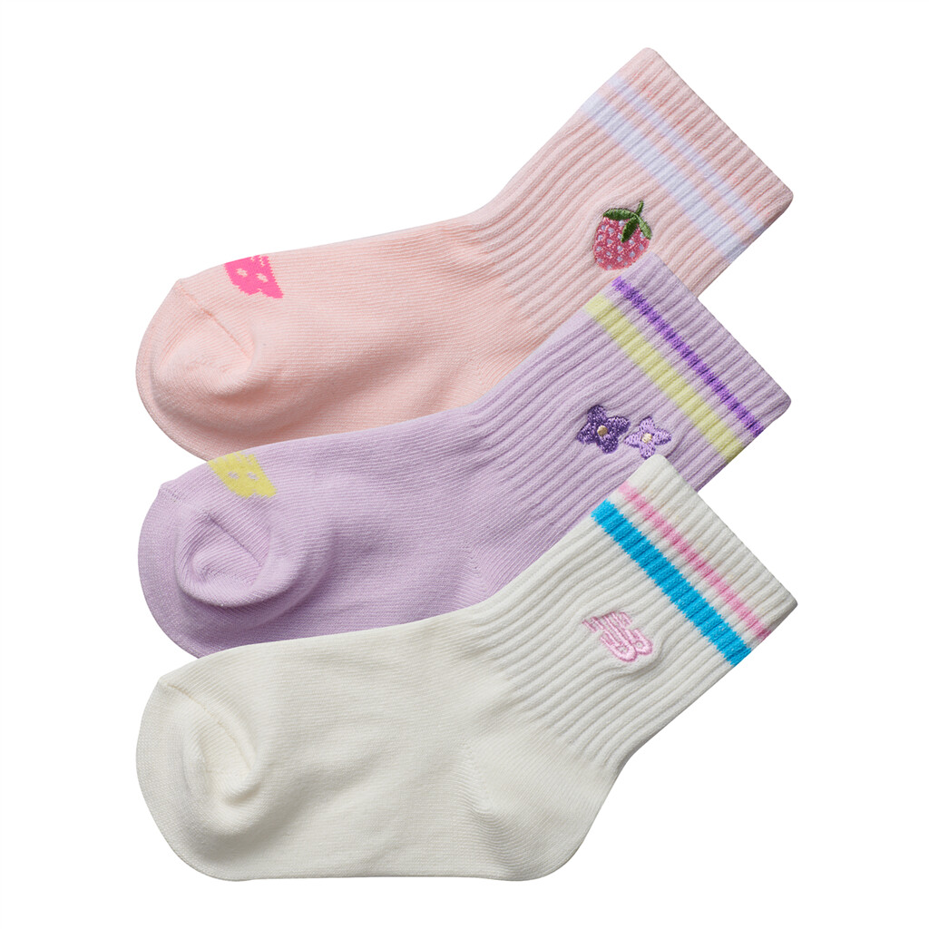 New Balance - Kids Embroidery Midcalf Socks 3 Pair - as2