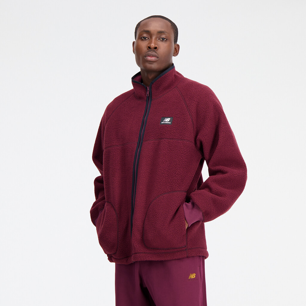 New Balance - Athletics Polar Fleece Full Zip - nb burgundy