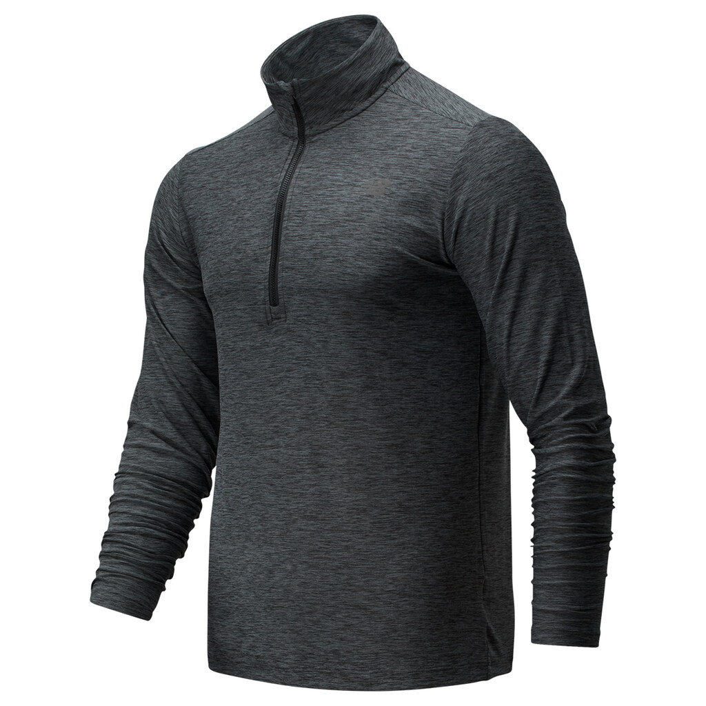 New Balance - Core Space Dye 1/4 Zip - black/grey