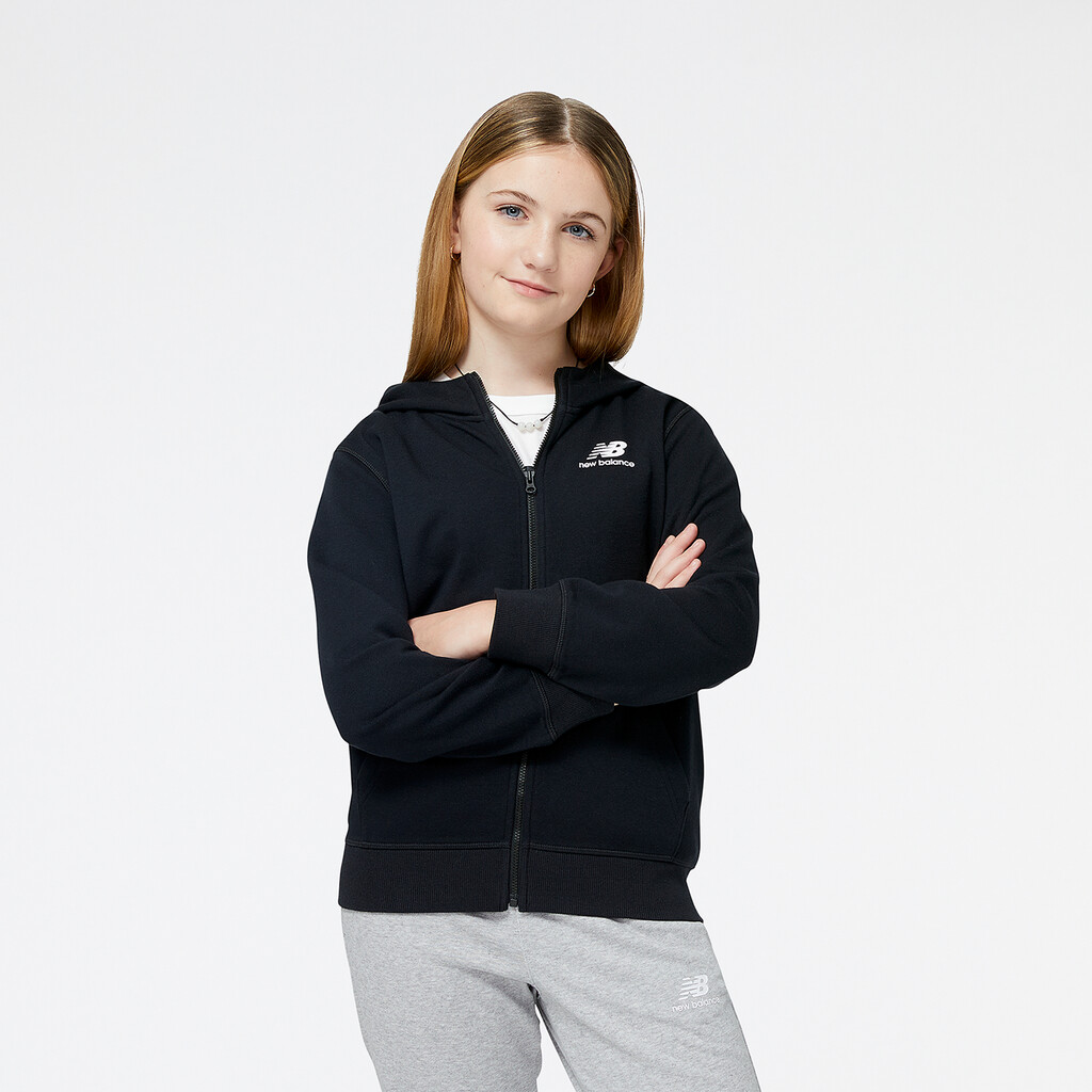 New Balance - Y Essentials Stacked Logo Jacket - black