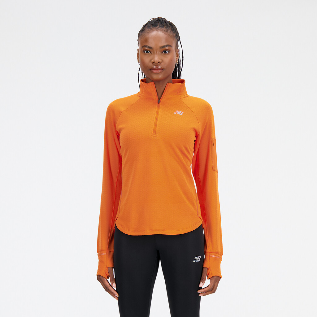 New Balance - W NB Heat Grid Half Zip - cayenne