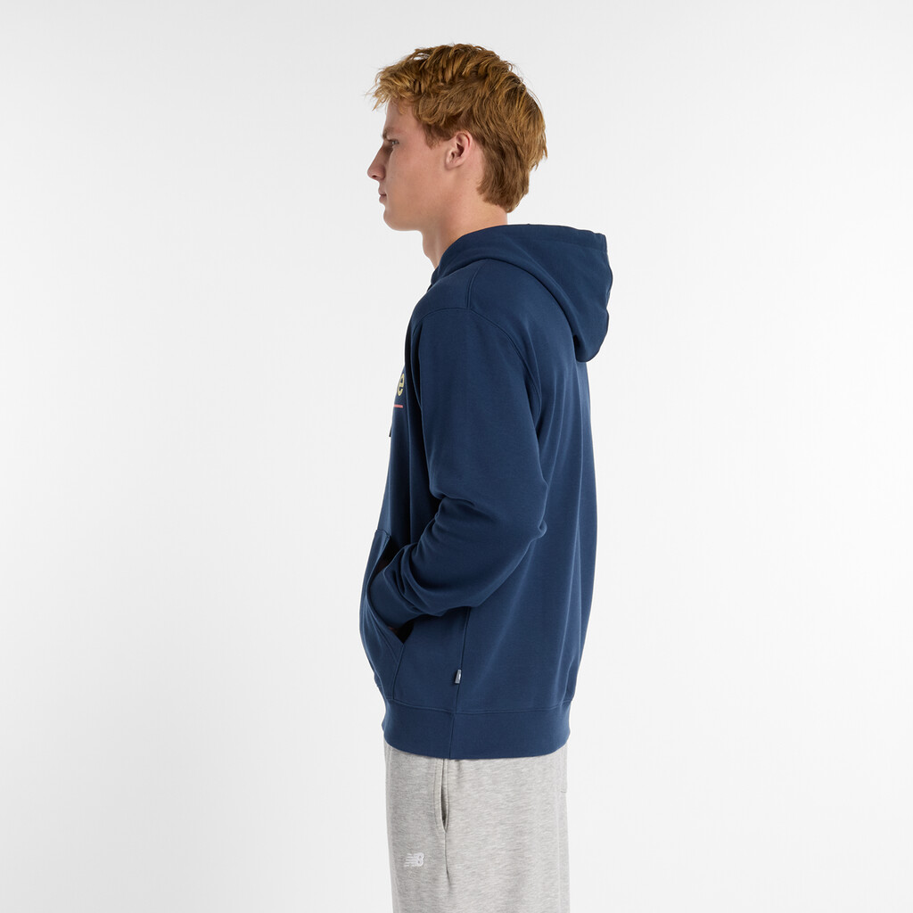 New Balance - Relaxed Linear Athletics Hoodie - nb navy