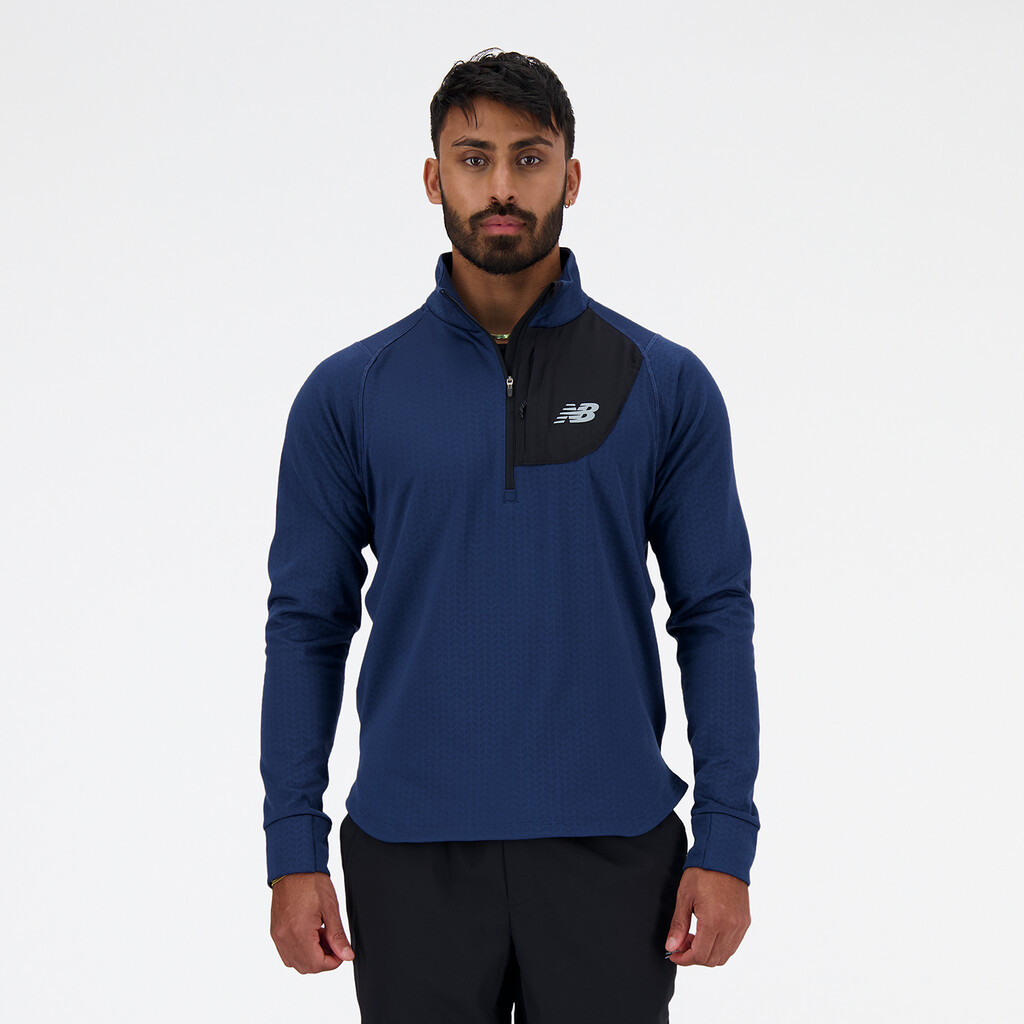 New Balance - NB Heat Grid Half Zip - nb navy