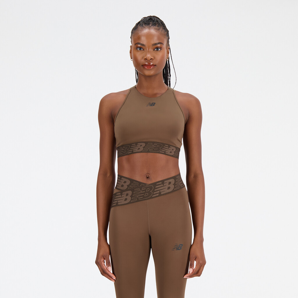 New Balance - W Relentless Crop Bra - dark mushroom