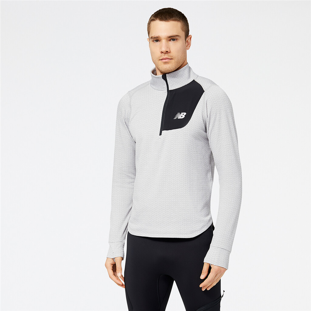 New Balance - NB Heat Grid Half Zip - athletic grey