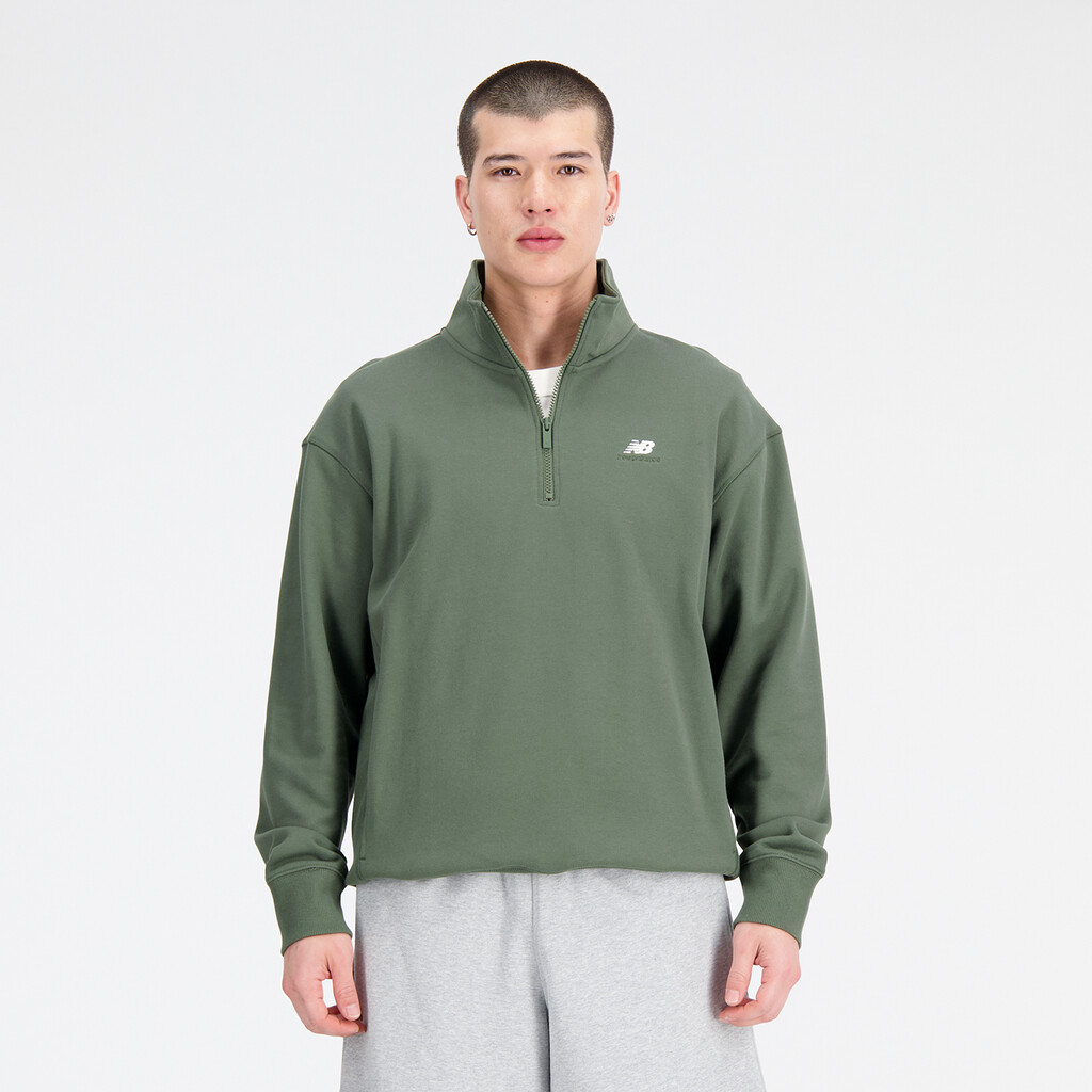 New Balance - Athletics Remastered 1/4 Zip - deep olive green