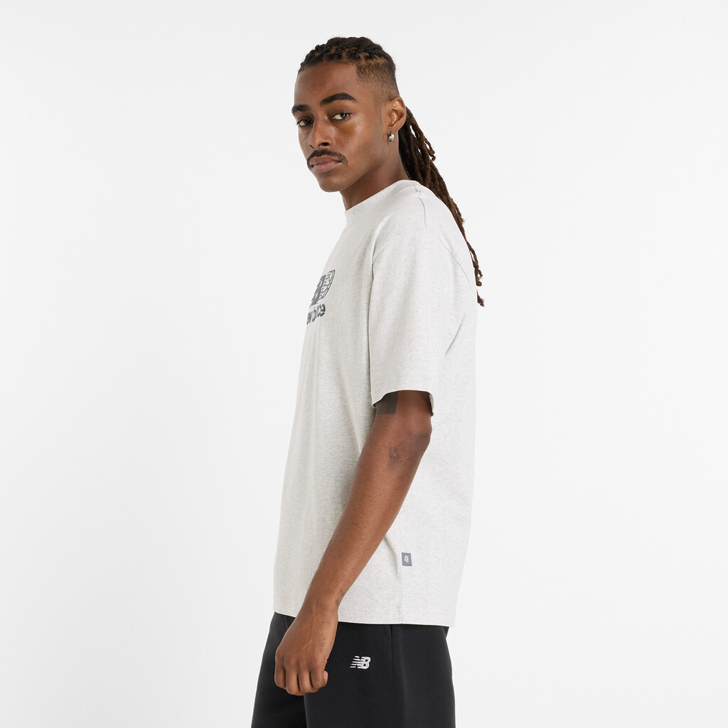New Balance - Hoops Graphic T-Shirt - ash heather