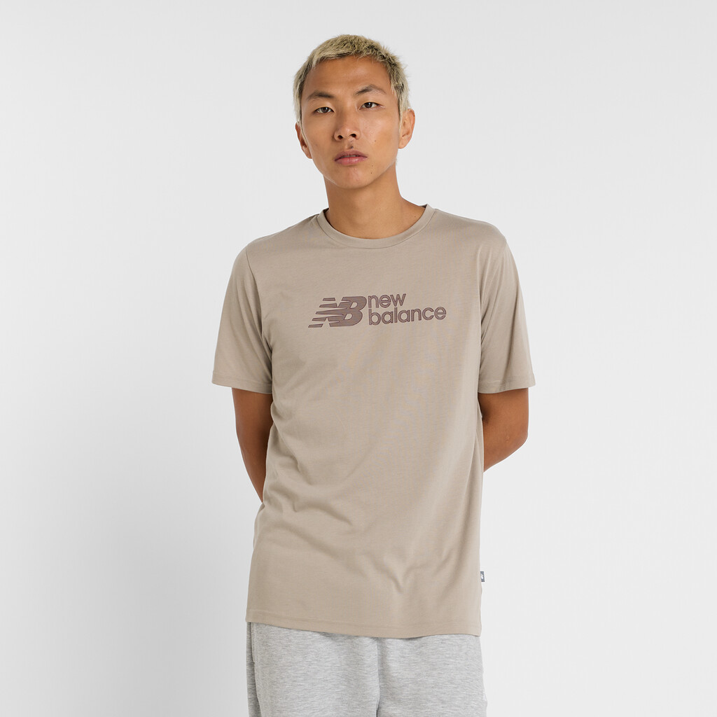 New Balance - Heathertech Linear T-Shirt - arid stone