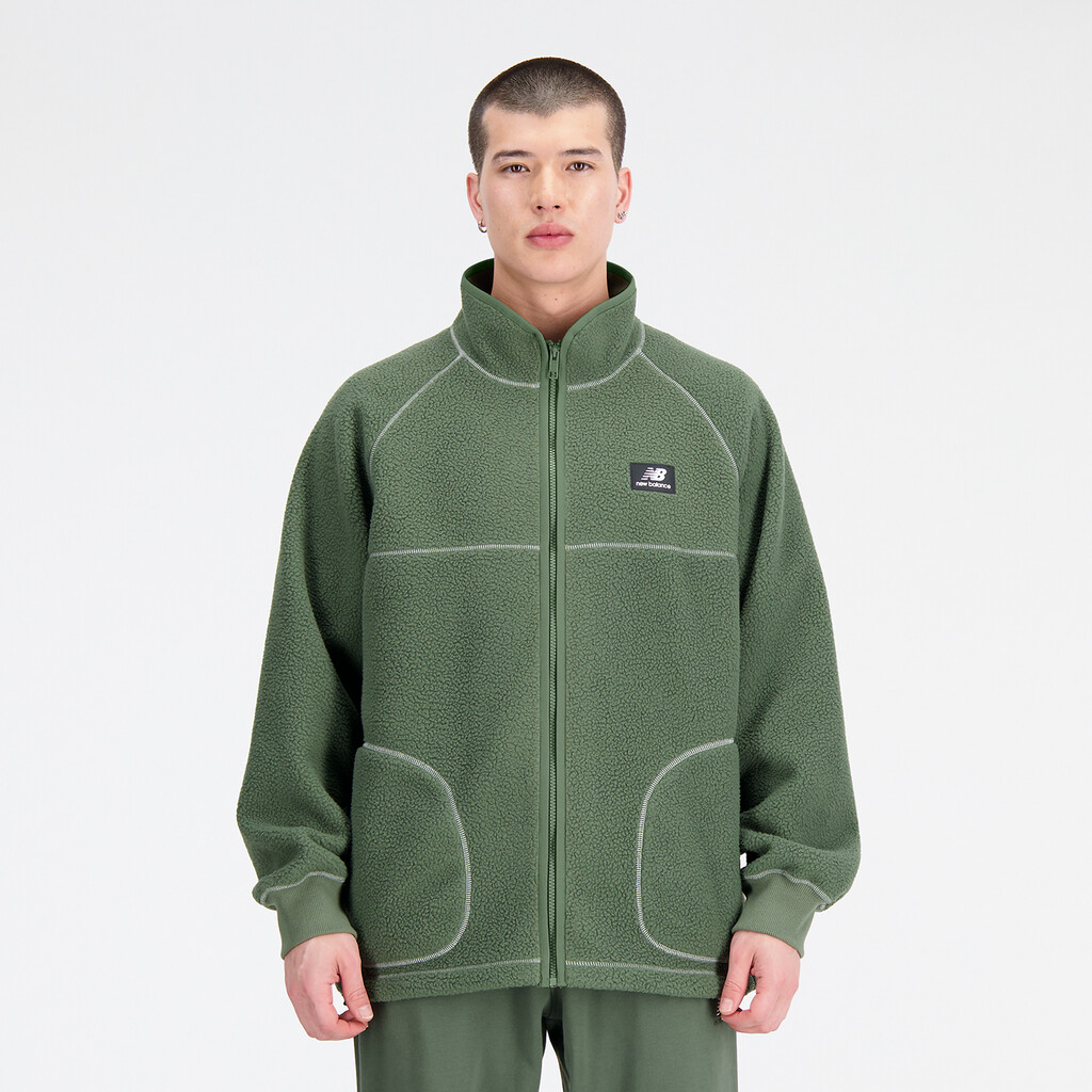 New Balance - Athletics Polar Fleece Full Zip - deep olive green