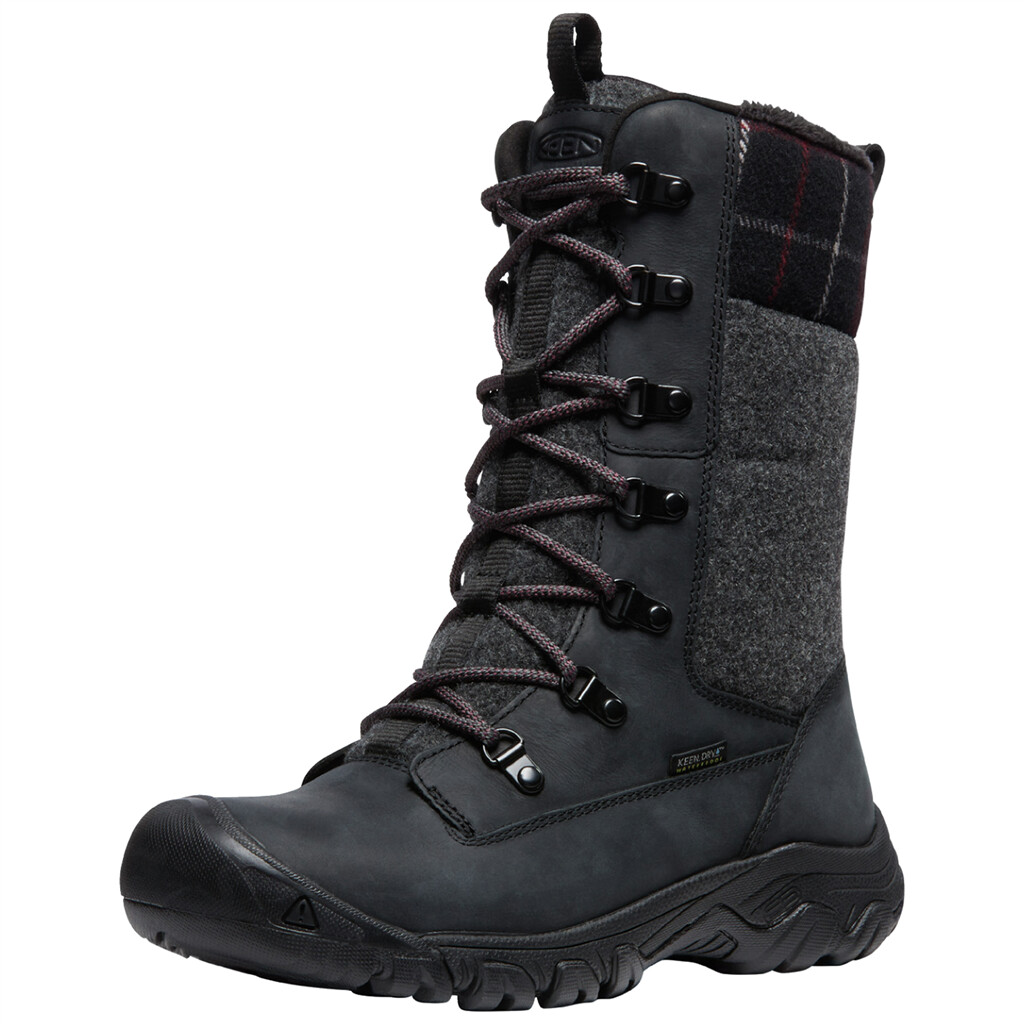 KEEN - W Greta Tall Boot WP - black/black plaid