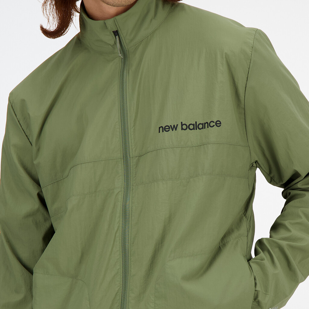 New Balance - NB Athletics Graphic Packable Run Jacket - dark olivine