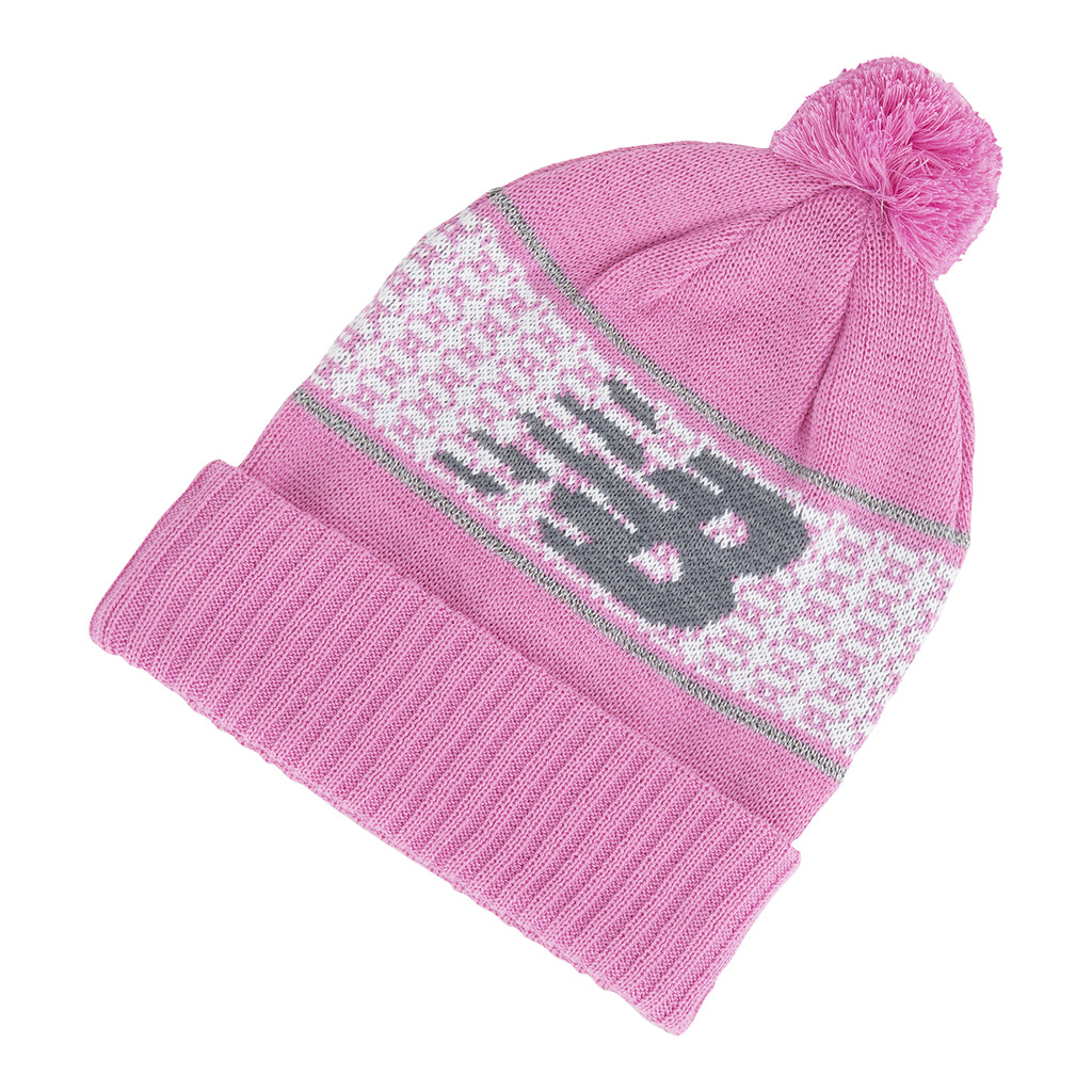 New Balance - Flying NB Pom Beanie - raspberry