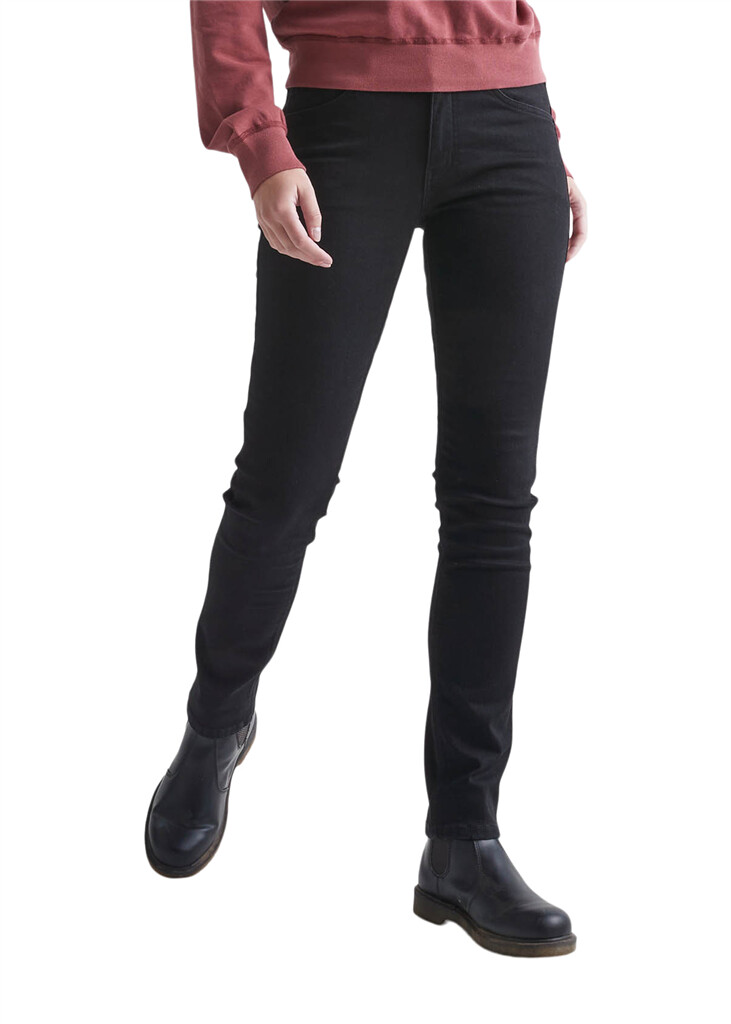 DU/ER - W Fireside Denim Slim Straight - Black - black